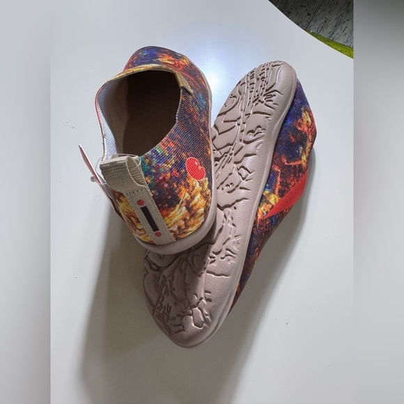 UIN Women’s Slip On Sneaker Casual Loafers Art Painted Walking Shoes - Picture 5 of 5